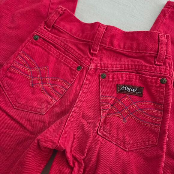 Vintage D'Ogie Red Jeans kids 7/8 - Picture 2 of 6